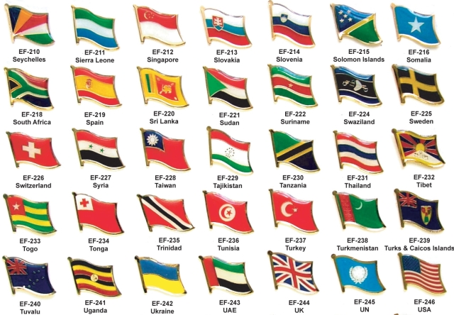 page 4 world flag pins